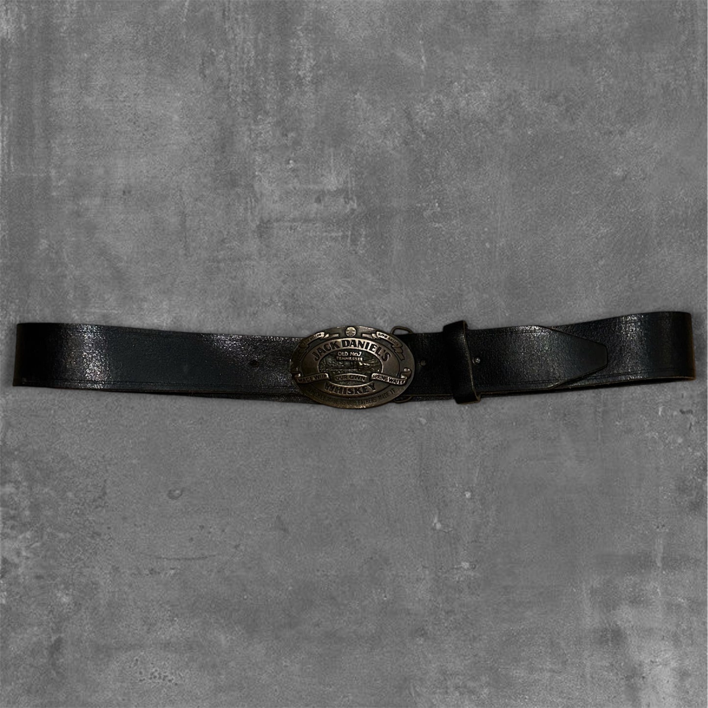 Vintage Jack Daniels Whiskey Leather Belt 100cm