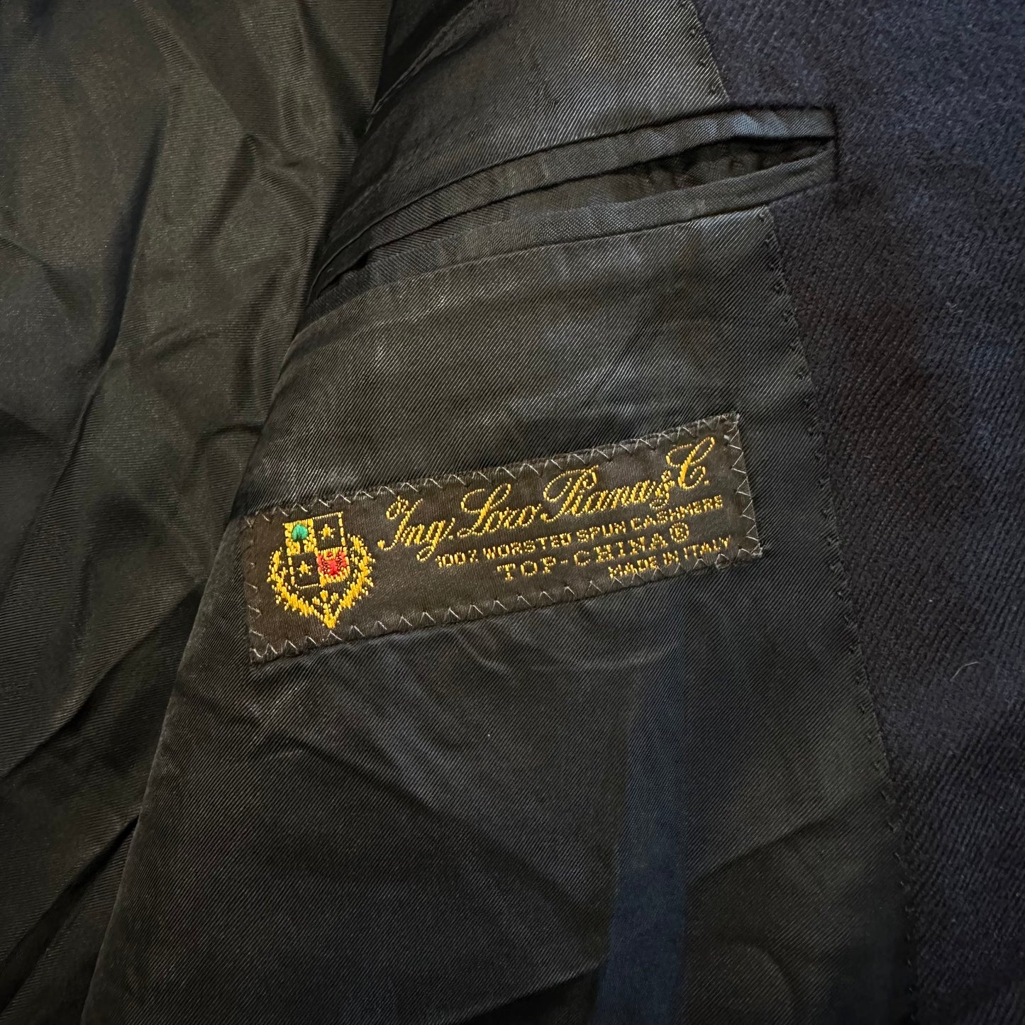 Vintage Loro Piana Double Breasted Navy Blazer