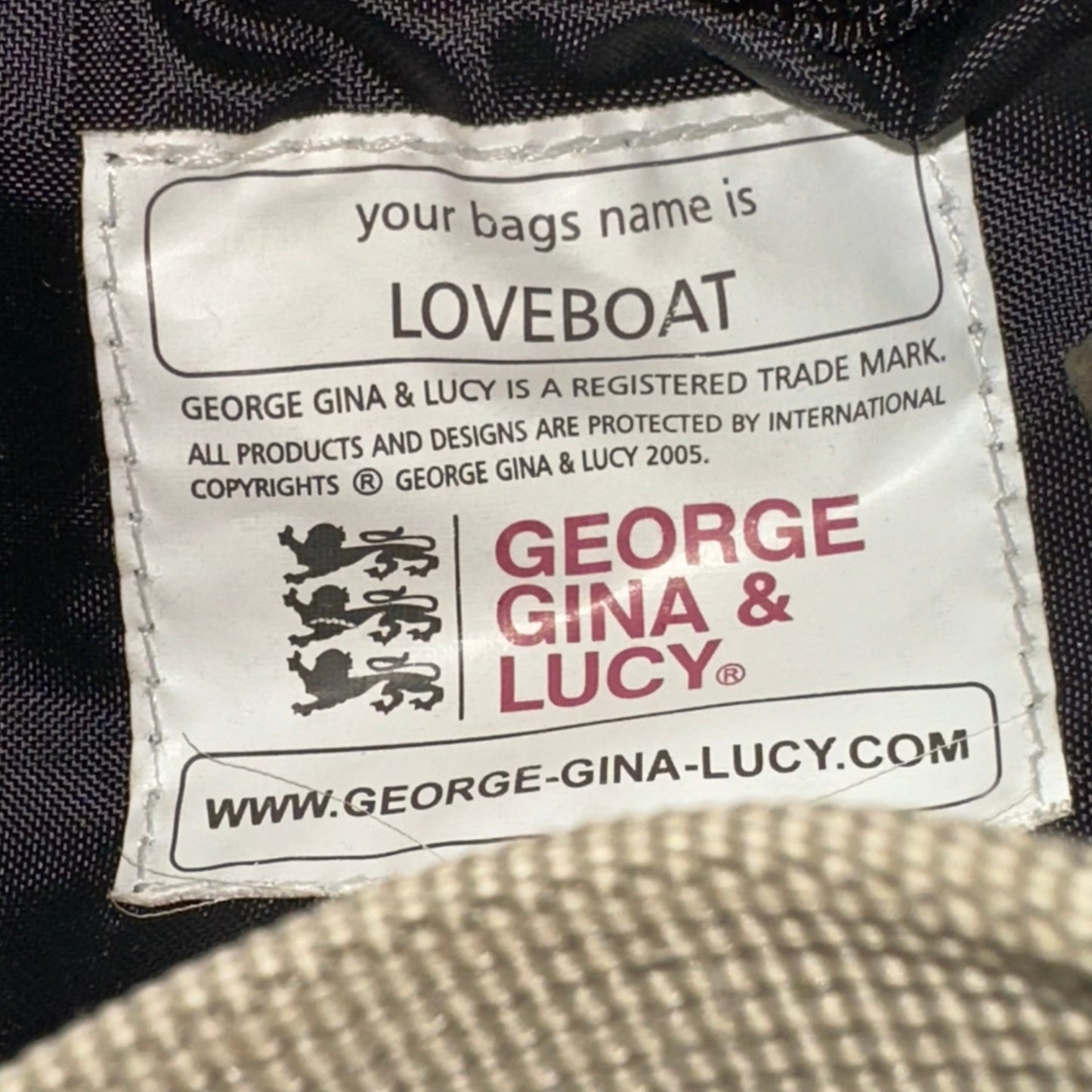 RARE George Gina & Lucy Love Boat Camo Bag