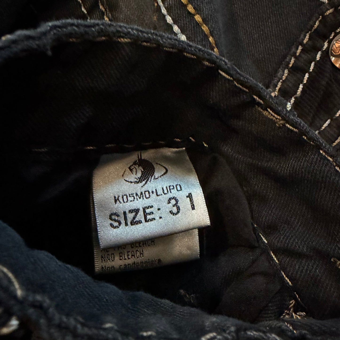 Y2k Kosmo Lupo Biker Jeans