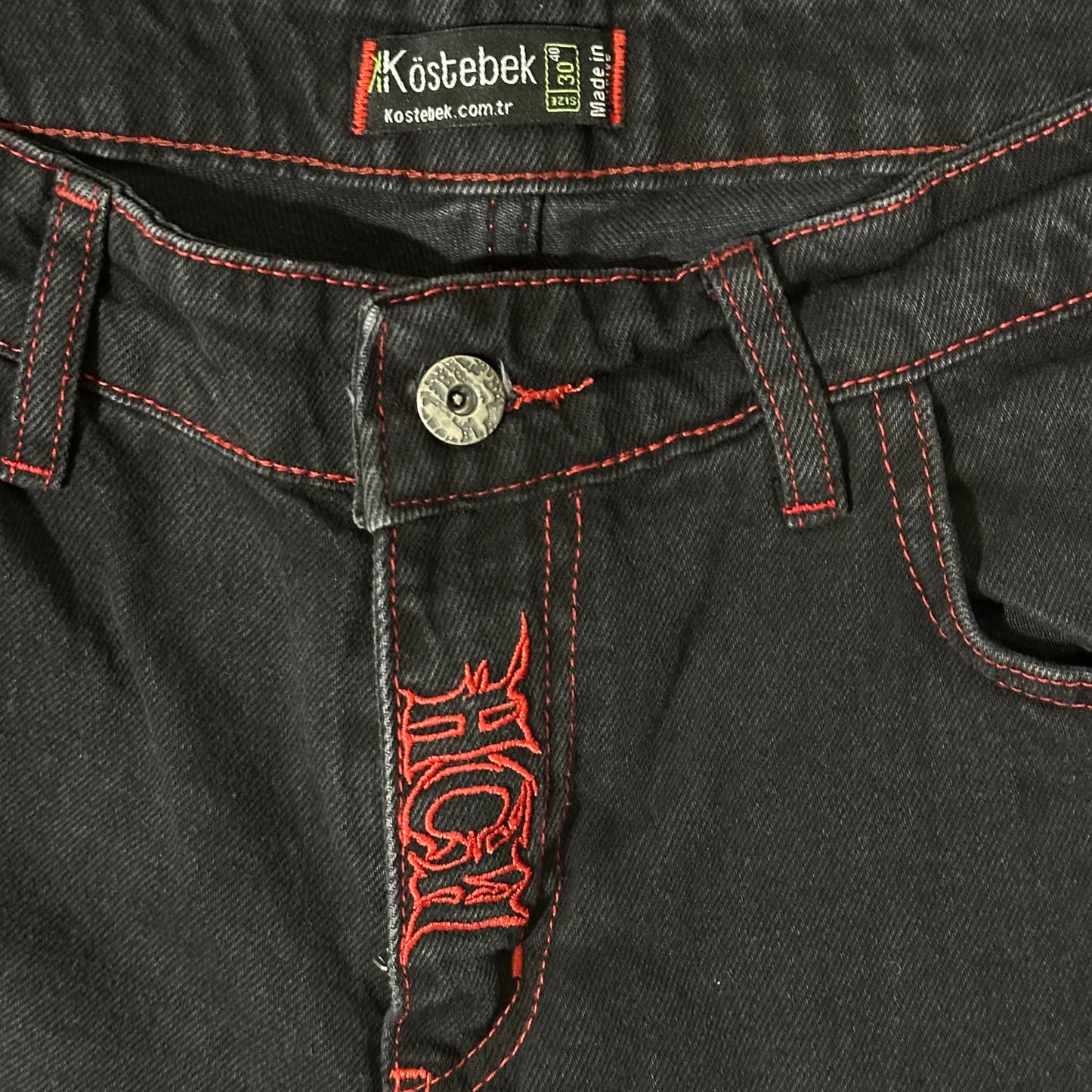 Opium Embroidered Baggy Jeans