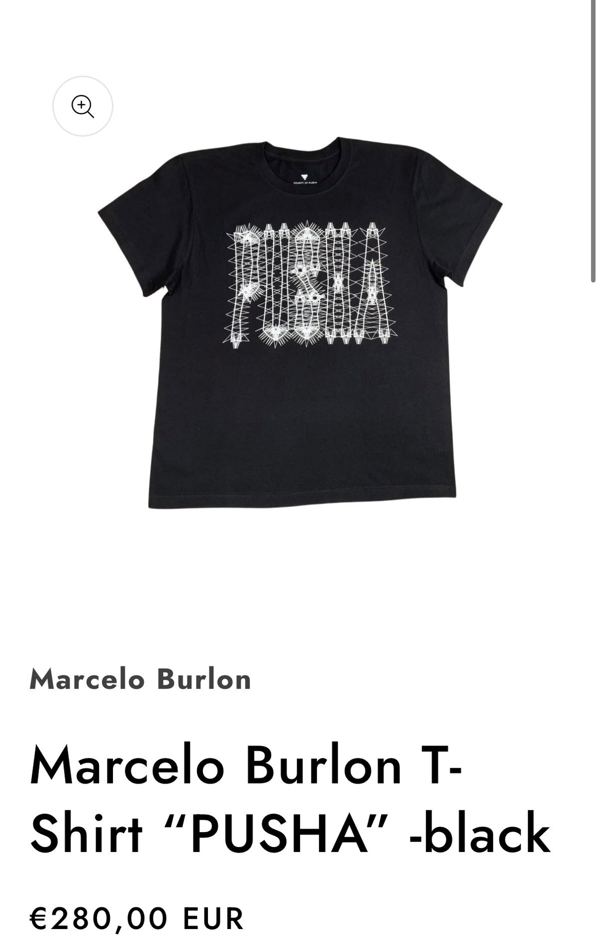 Marcelo Burlon X Pusha T Tee