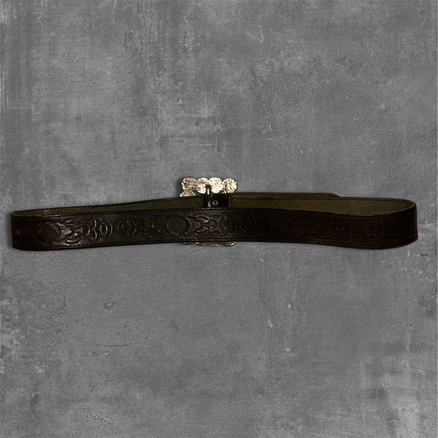 Vintage Custom 5 pfennig Leather Belt 100