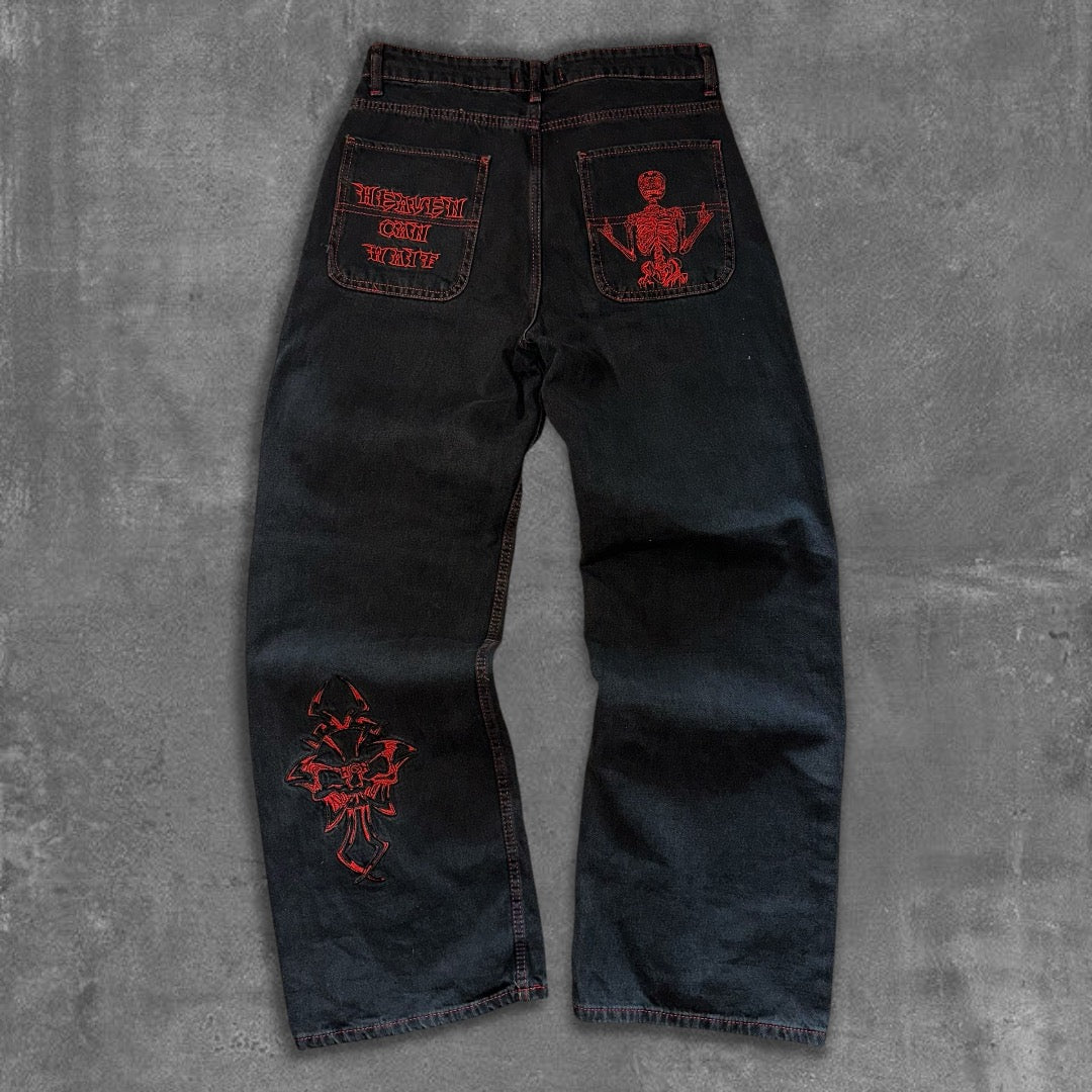 Opium Embroidered Baggy Jeans