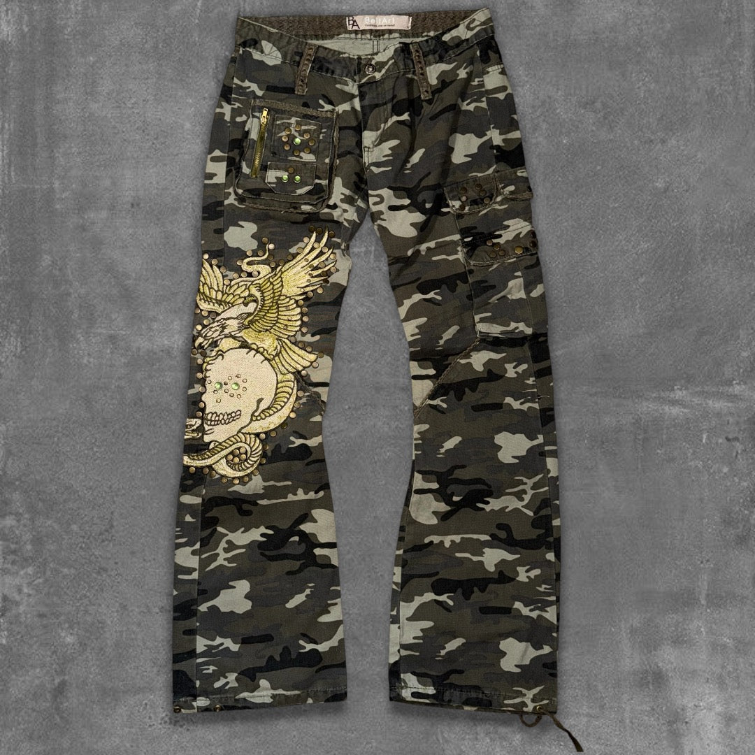 Y2k WW3 wmns Flared Cargo Jeans