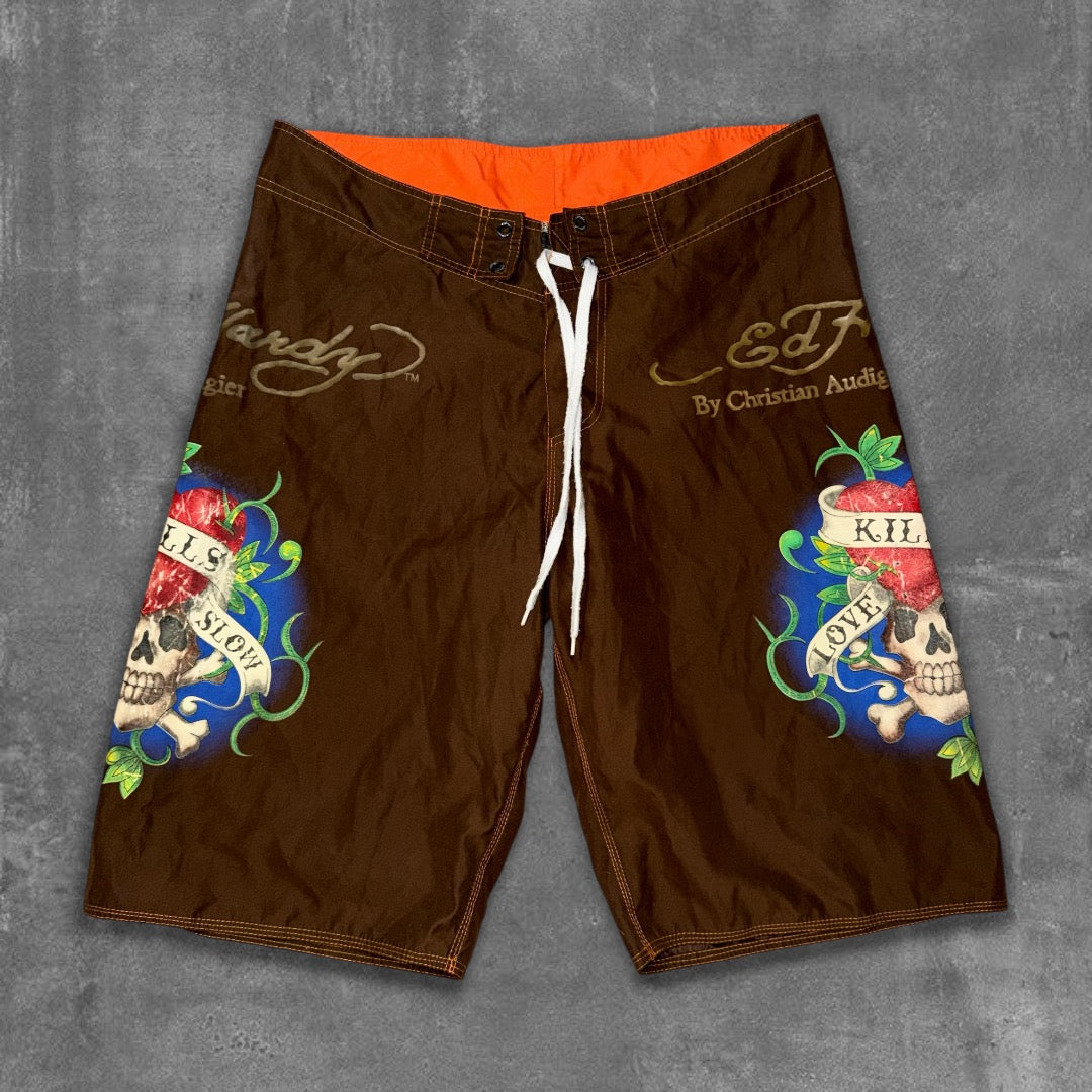 Y2k Ed Hardy BoardShorts