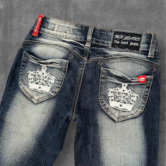 M.K Skull Crown flared Jeans