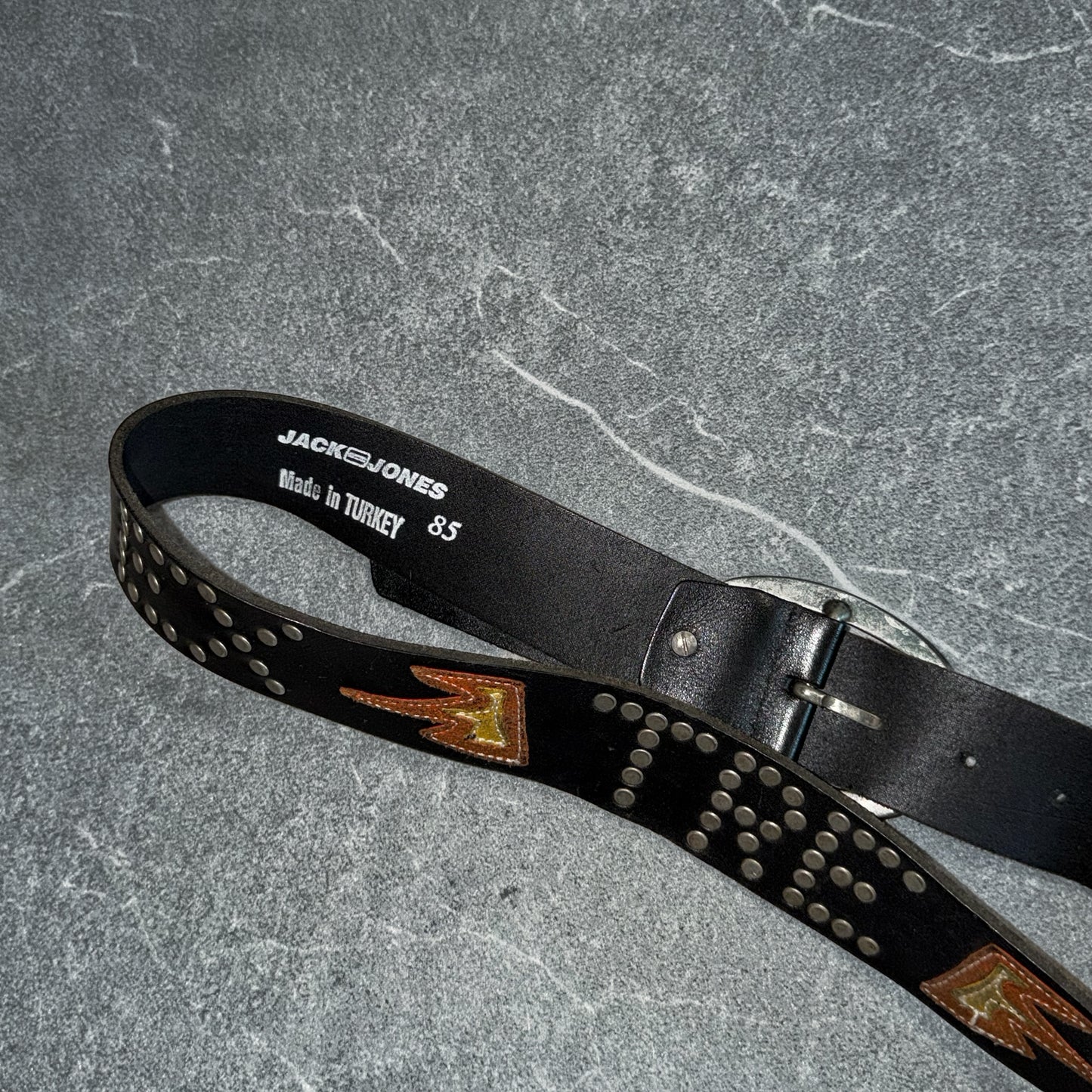 Vintage Jack & Jones Extreme Leather Belt 95cm