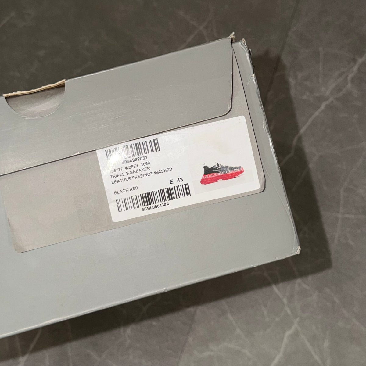 Balenciaga Tripple S Black and Red Sneakers [43]