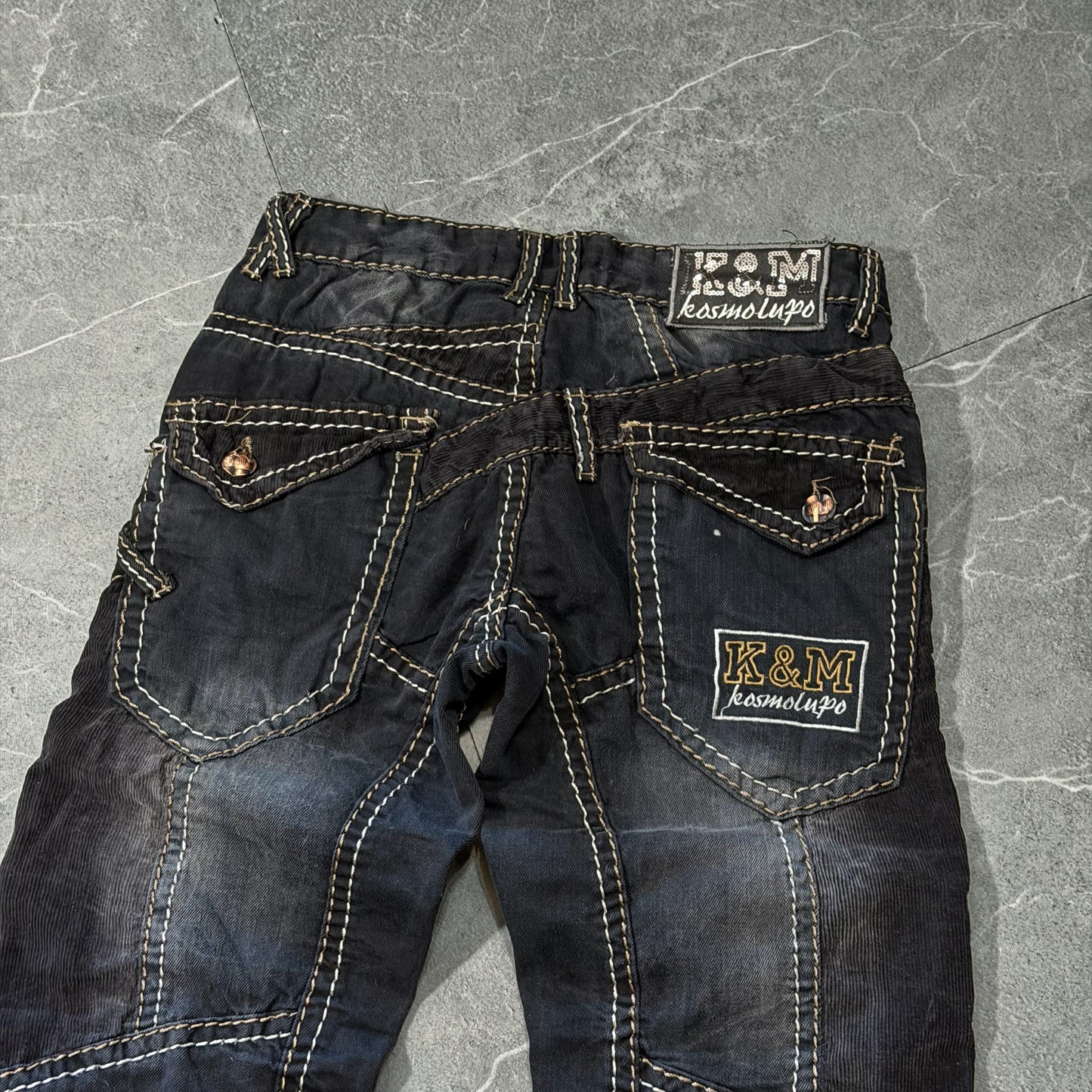 Y2k Kosmo Lupo Biker Jeans