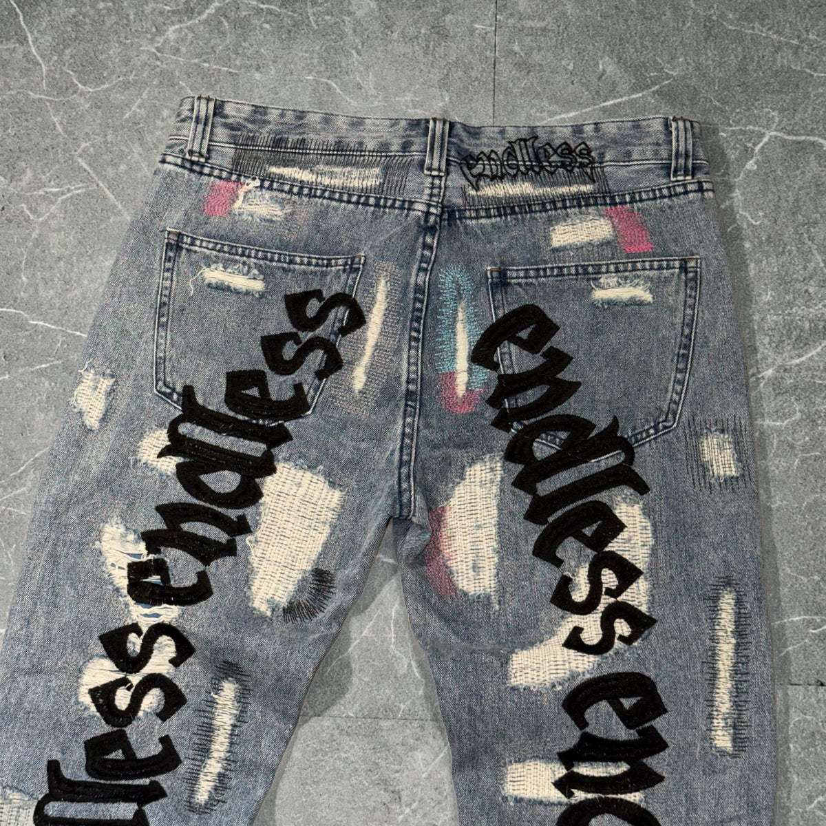 🔴Vlone X Endless Distressed Jeans