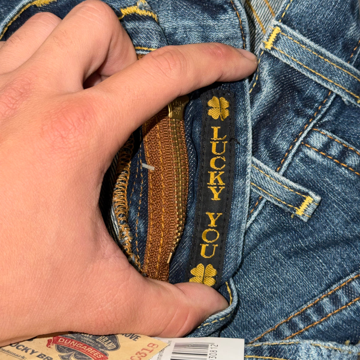Y2k Lucky Brand “Lucky You” Flared Distressed Jeans