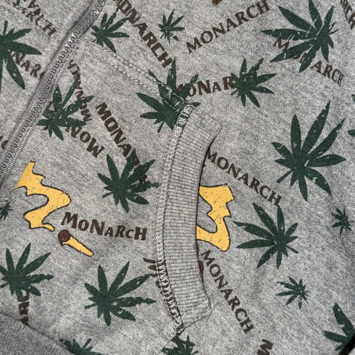 Y2k Monarch Ganja Print🌿 Wmns Hooded Jacket