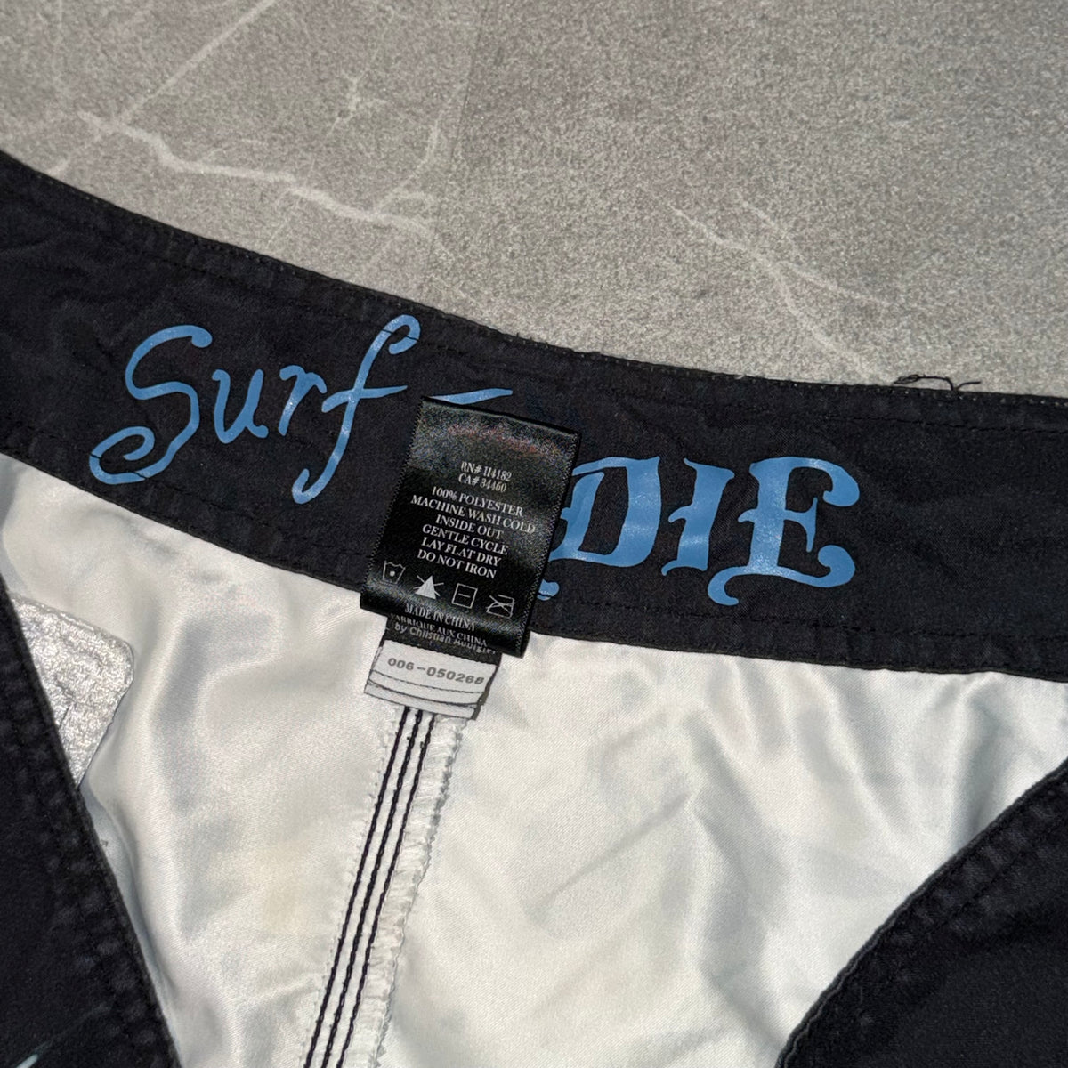 Y2k Ed Hardy Surf or Die BoardShorts