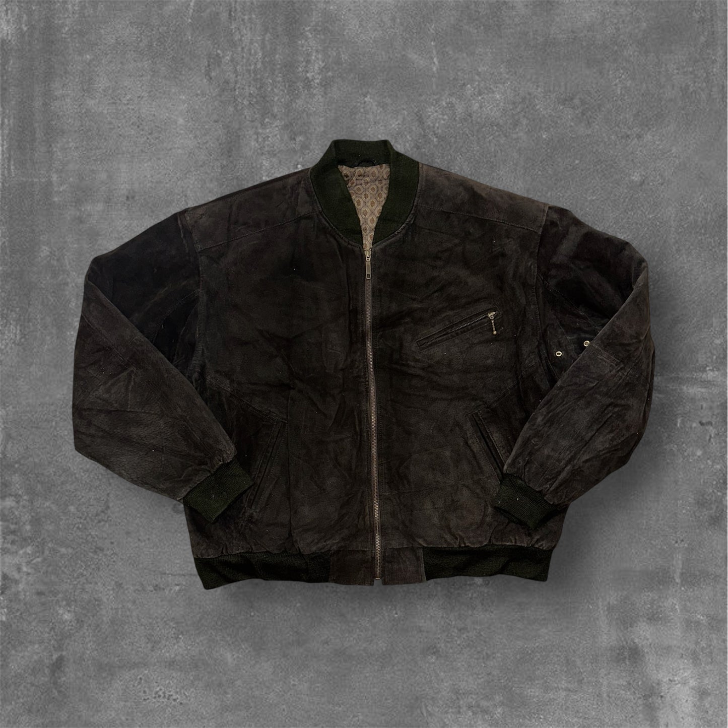 Vintage Leather Bomber Jacket