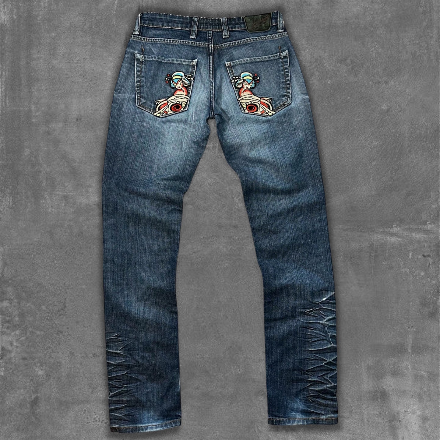 Vintage Ed Hardy Geisha Embroidered wmns Jeans