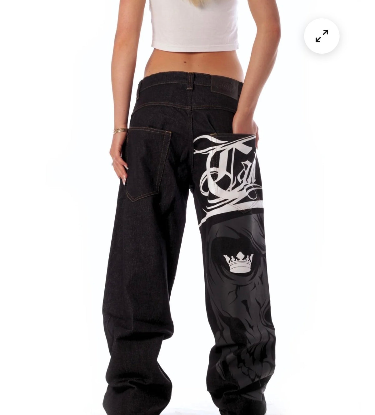 Bsat Cali Skull Baggy Jeans