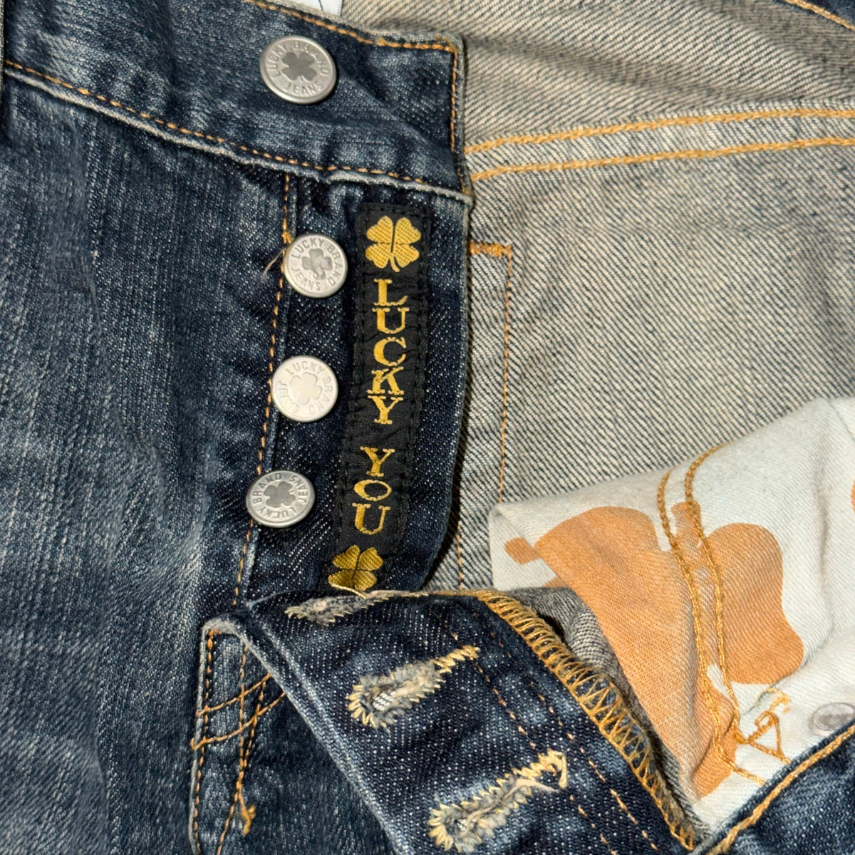 Y2k Lucky Brand “Lucky You” Tiny Flared Mid rise Jeans