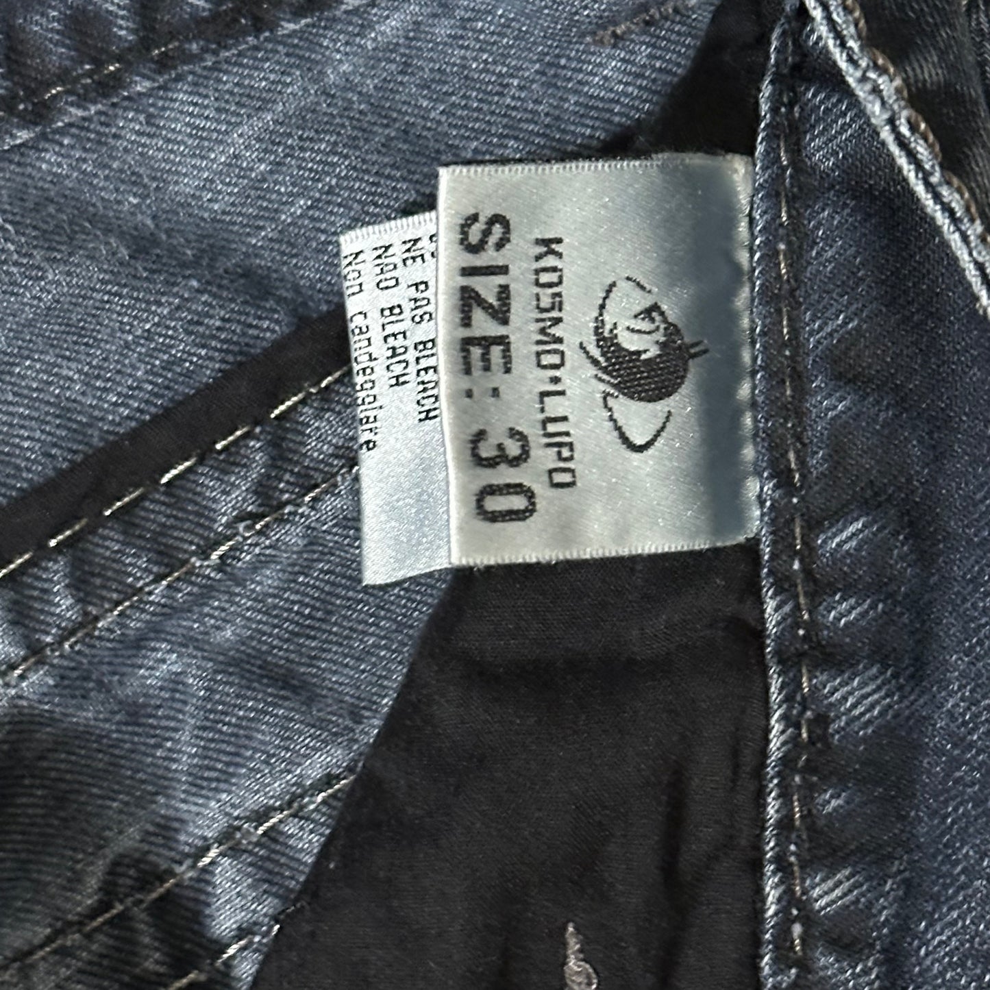 Y2k Kosmo Lupo Biker Jeans
