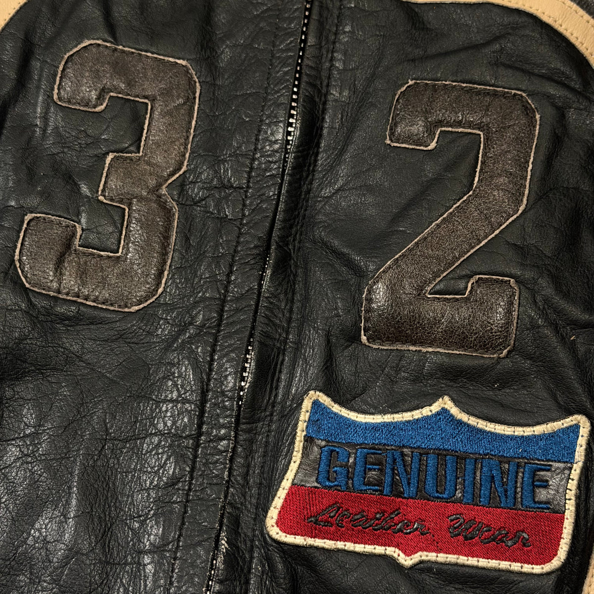 Vintage Mustang Leather Biker Jacket