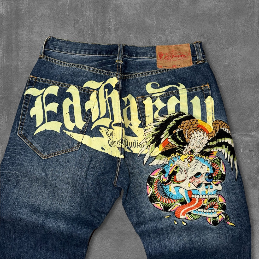 Y2k Ed Hardy Bootcut Jeans