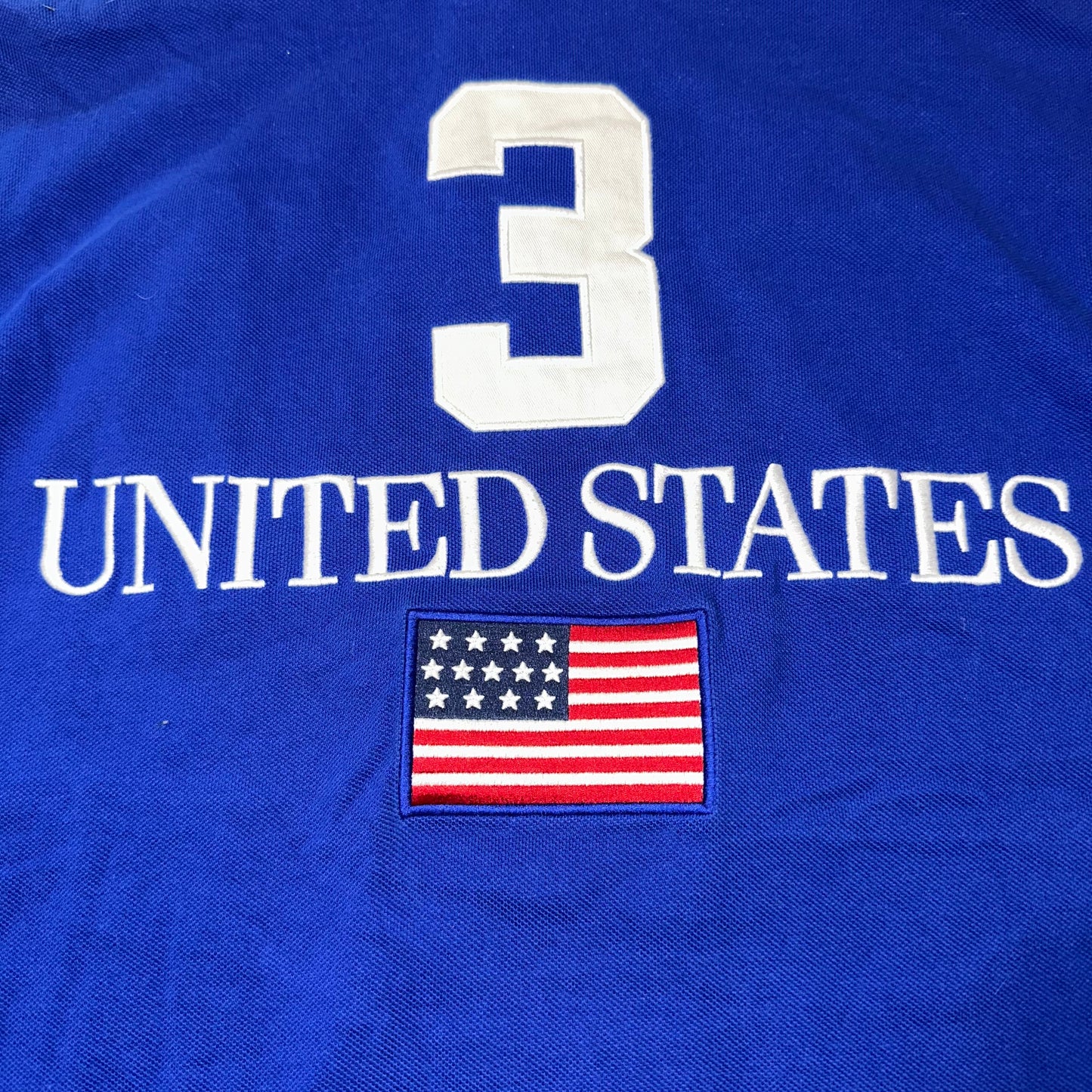 Ralph Lauren Blue USA Flag Polo Long Sleeve