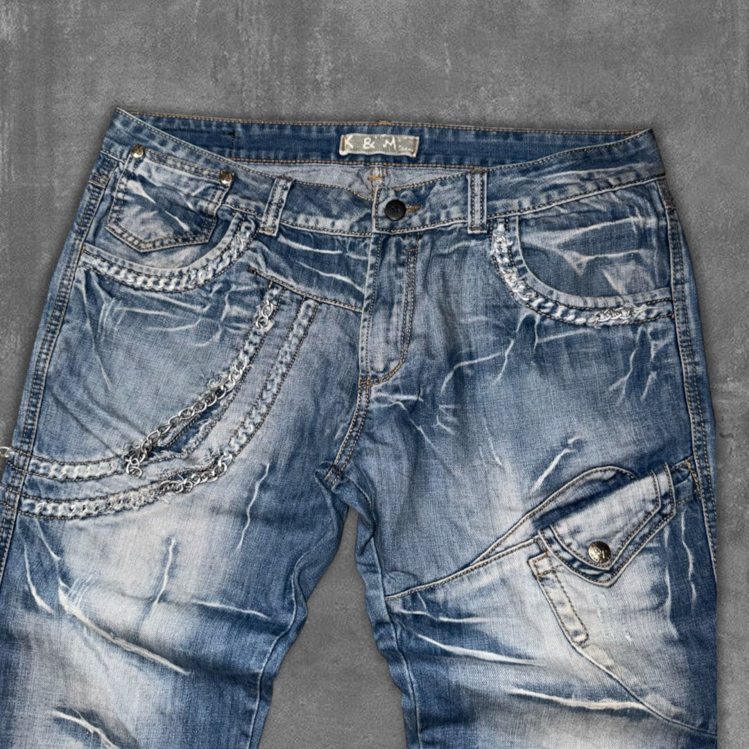 Y2k Kosmo Lupo Chain Jeans