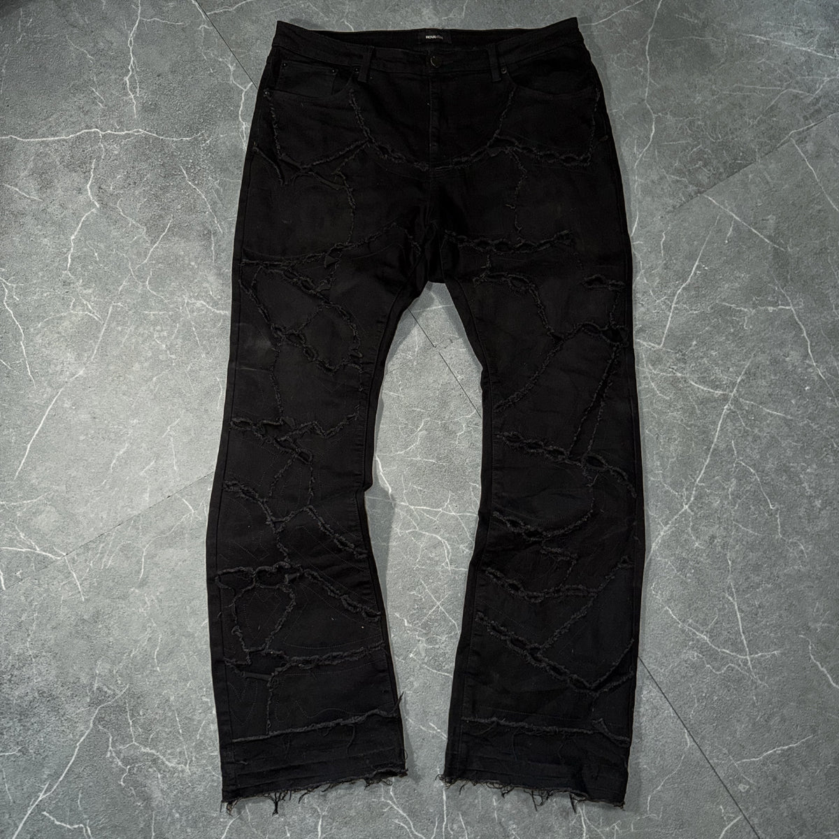 Nova Distressed Flared Jeans