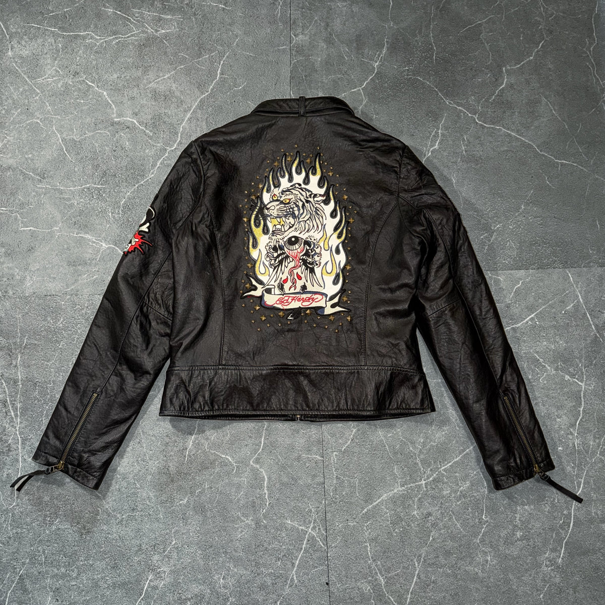 Vintage Ed Hardy for Avirex Wmns Leather Jacket