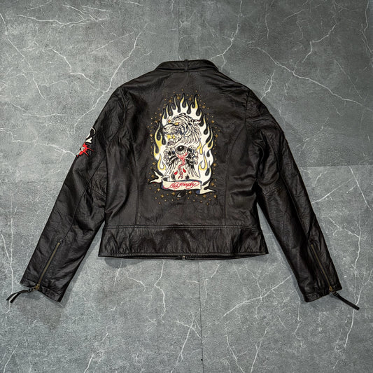 Vintage Ed Hardy for Avirex Wmns Leather Jacket
