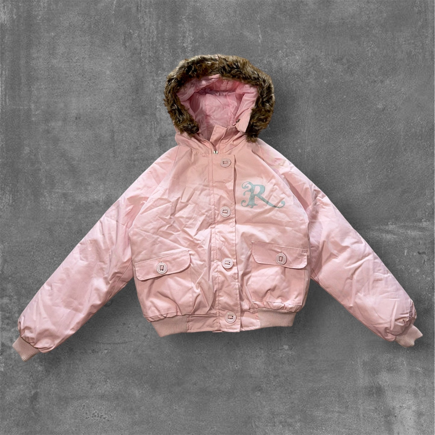 Y2k mcbling Rivaldi lady… Cropped Puffer Jacket
