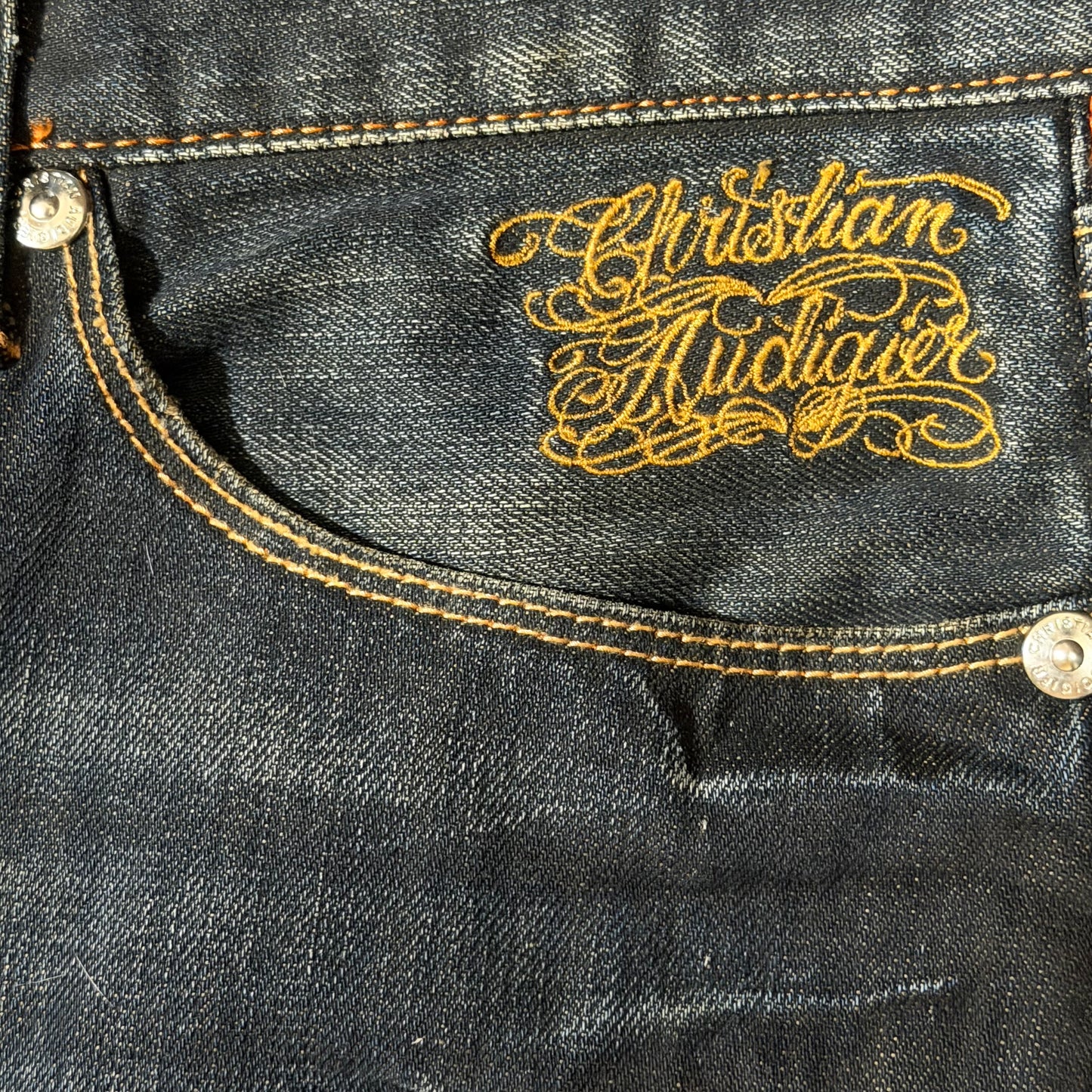RARE Christian Audigier Day of the Dead Baggy Jeans