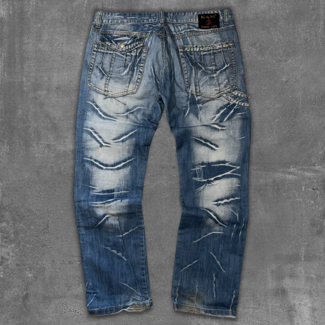 Y2k Kosmo Lupo Chain Jeans