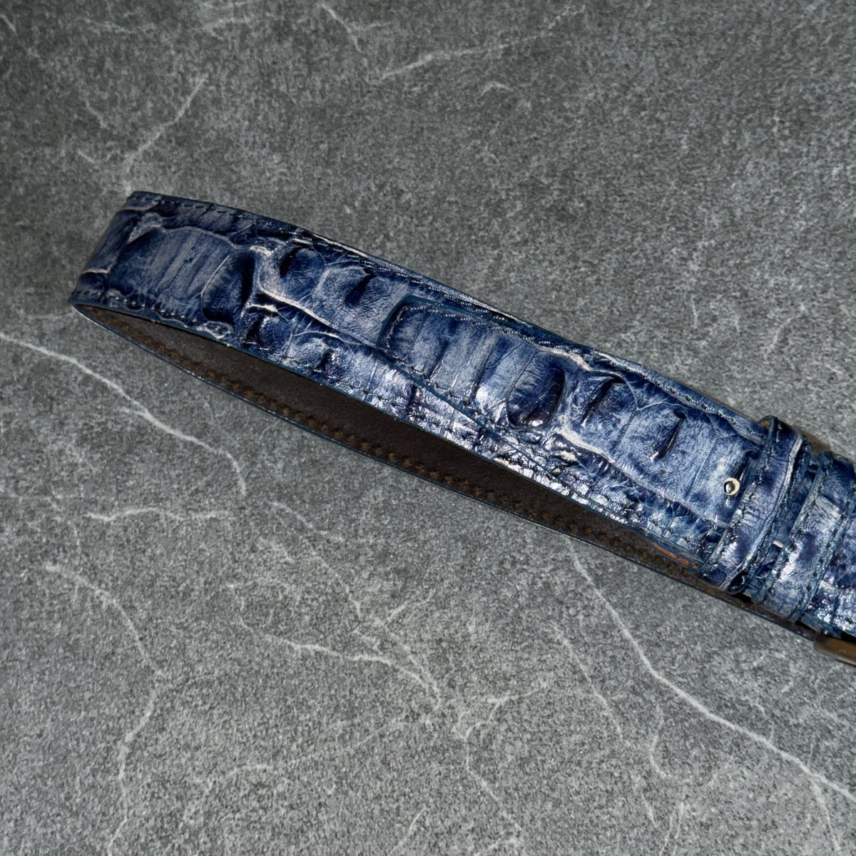 Vera Pelle Croc Leather Belt [120cm]