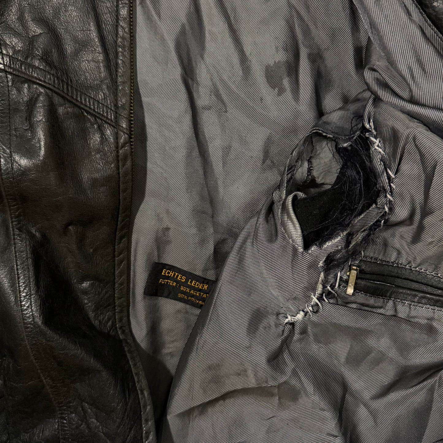 Vintage Leather Bber Jacket