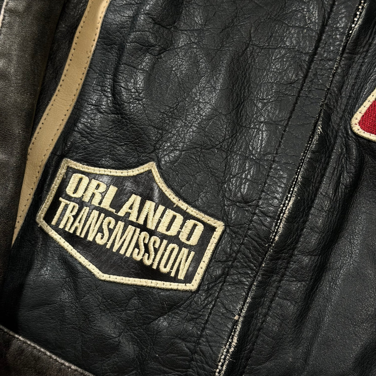 Vintage Mustang Leather Biker Jacket