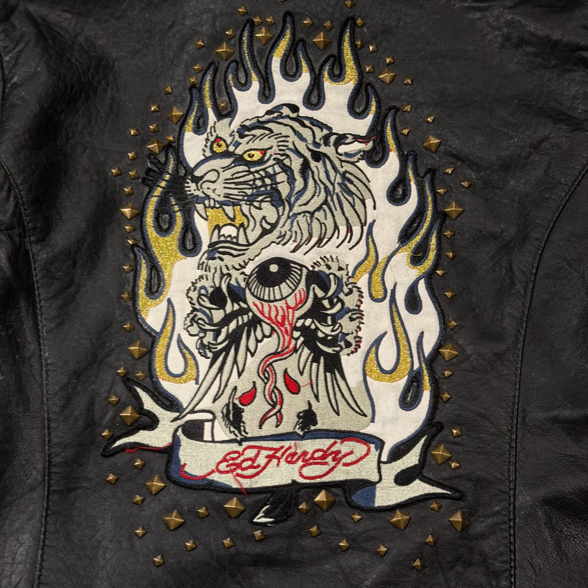 Vintage Ed Hardy for Avirex Wmns Leather Jacket
