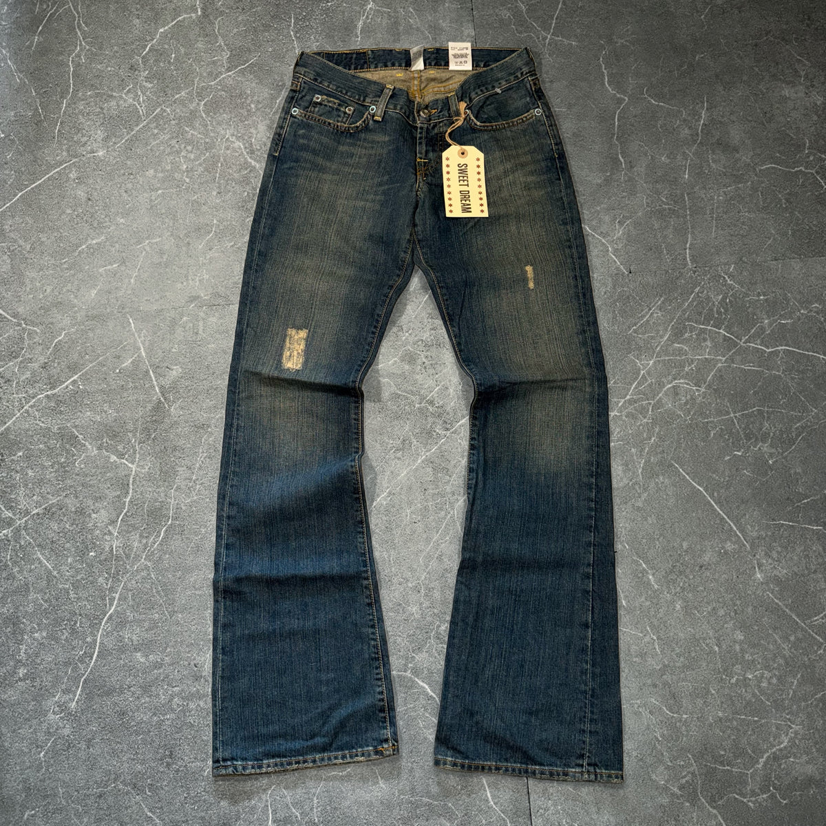 Y2k Lucky Brand “Lucky You” Faded Flared low rise jeans