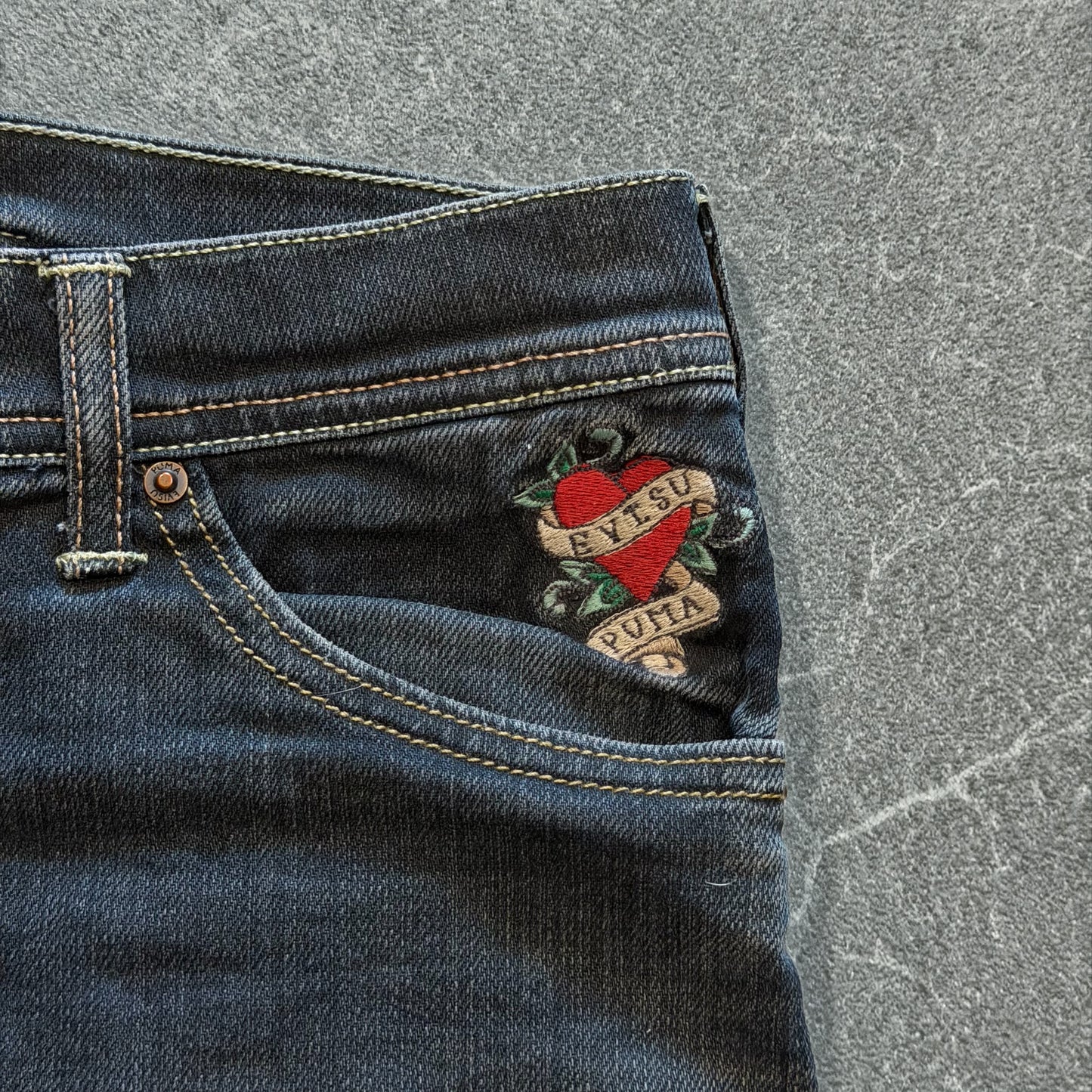 Y2k Evisu X Puma Skirt