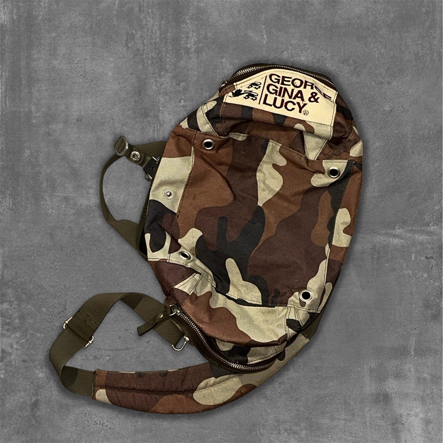 RARE George Gina & Lucy Love Boat Camo Bag