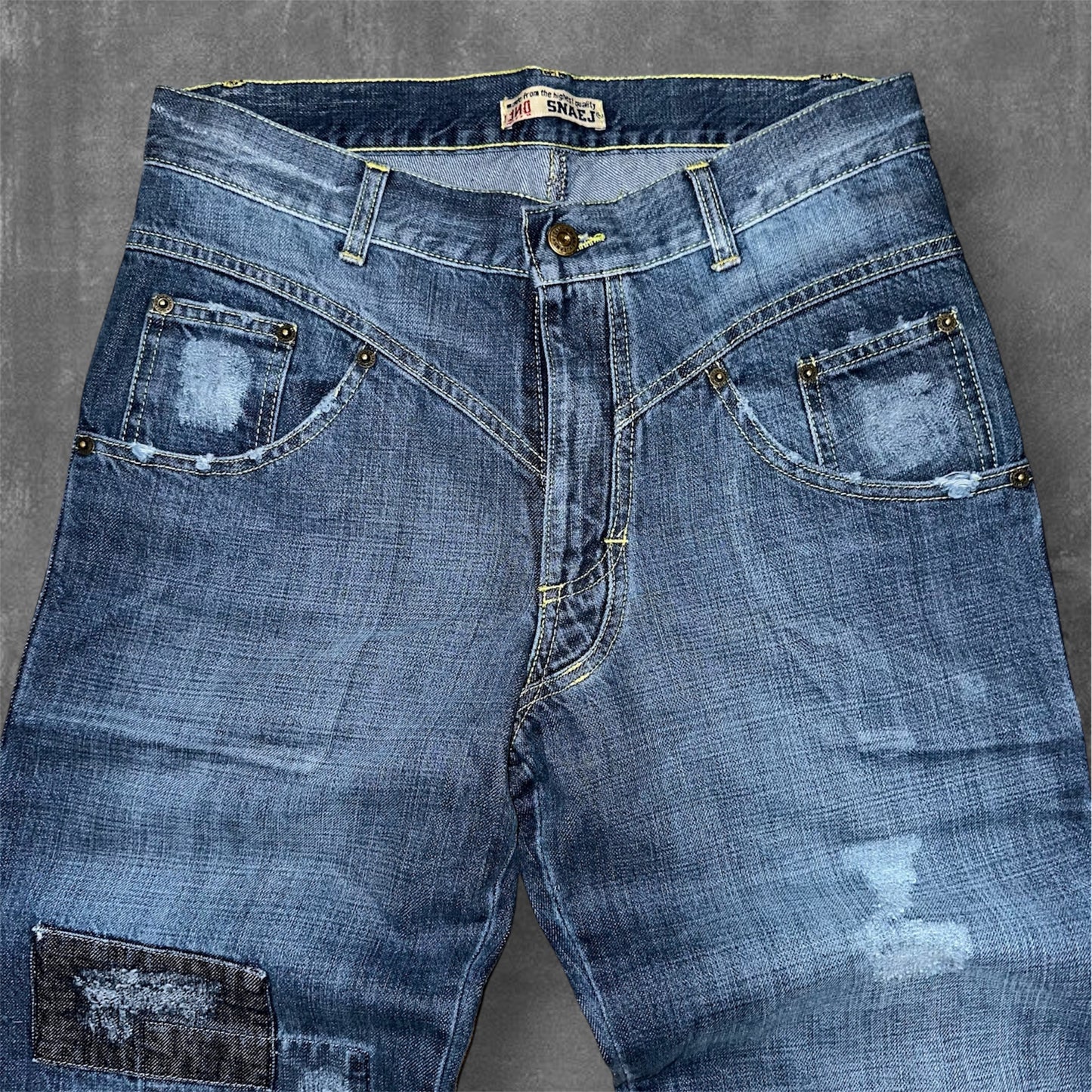 Y2k Snaej Biker Jeans