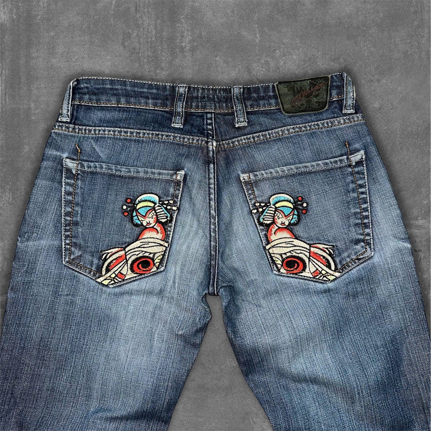 Vintage Ed Hardy Geisha Embroidered wmns Jeans