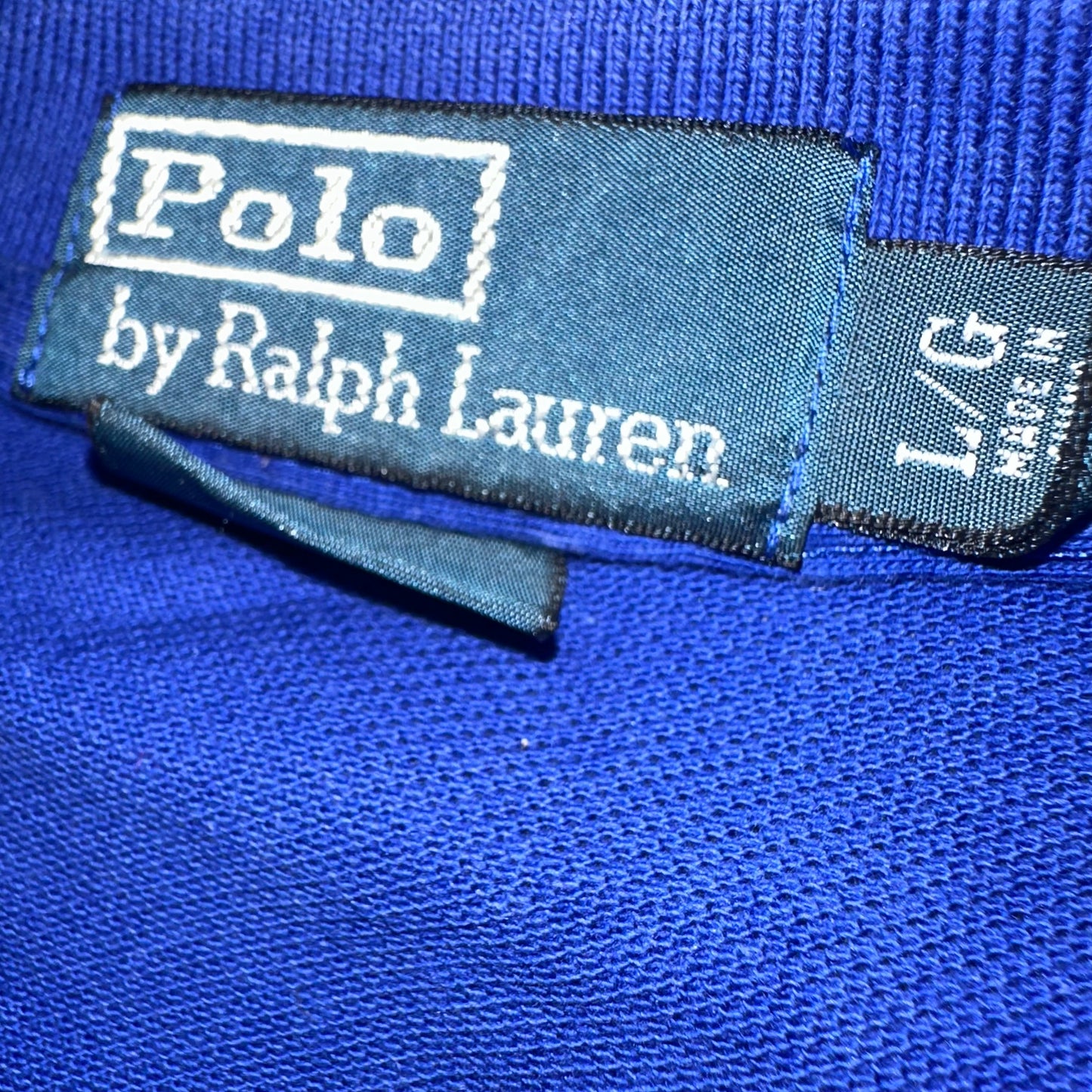 Ralph Lauren Blue USA Flag Polo Long Sleeve