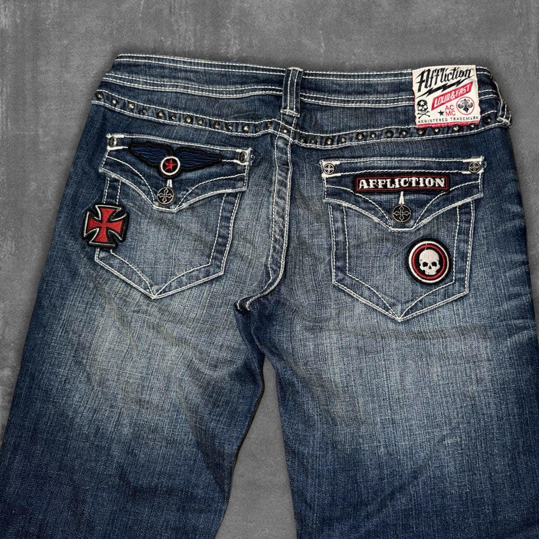 RARE Affliction Flared Jeans