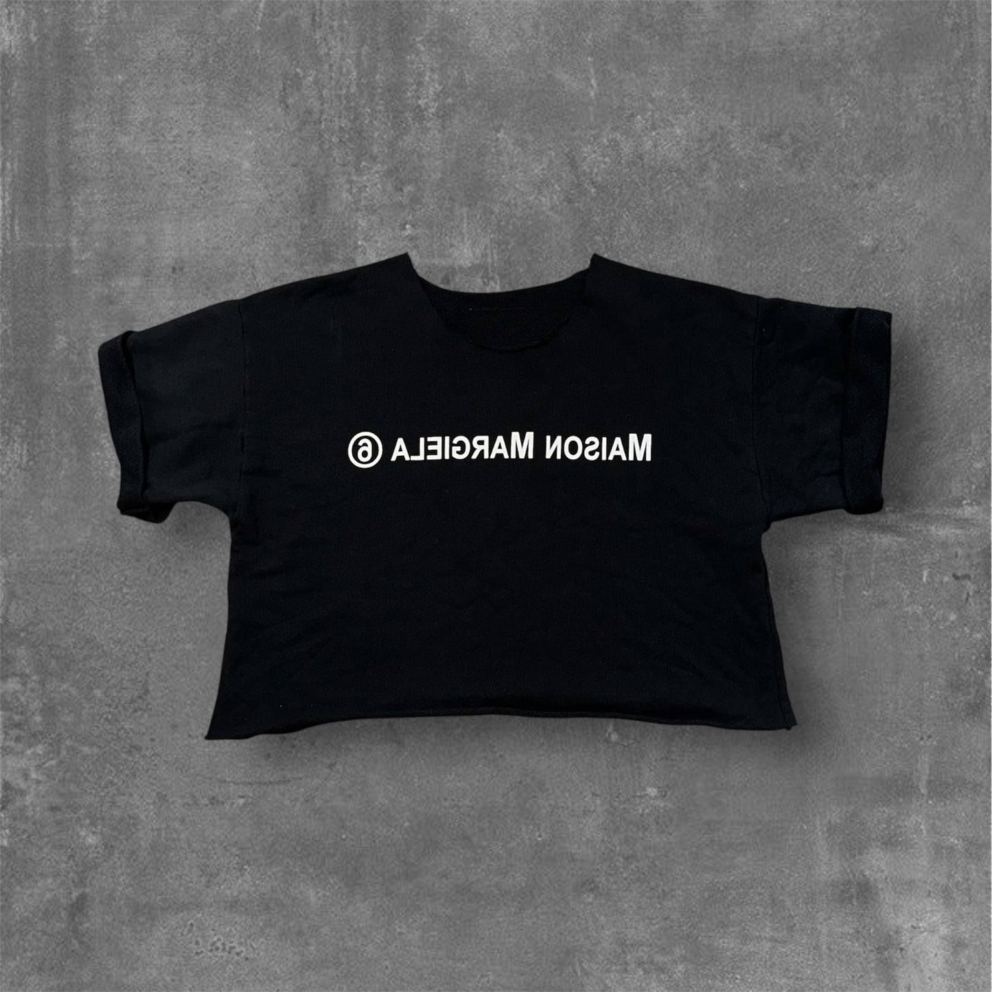 Maison Margiela Reversed Logo Cropped Sweater