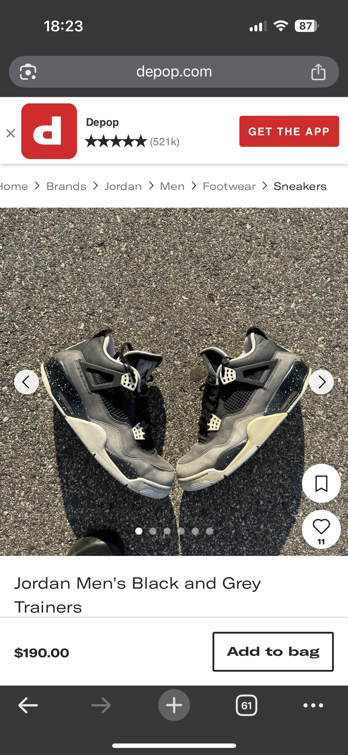 Air Jordan Retro 4 FEAR 2024 [40.5]