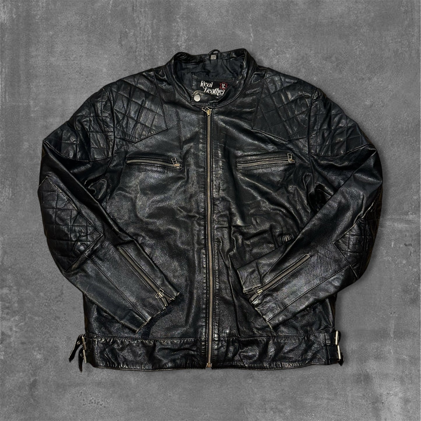 Vintage Biker Real Leather Jacket