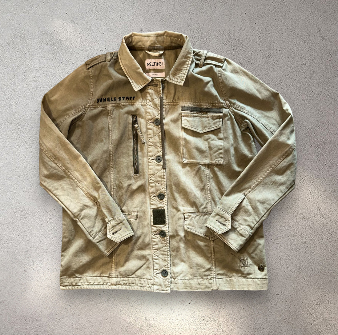 Jungle Staff work washed effect jacket