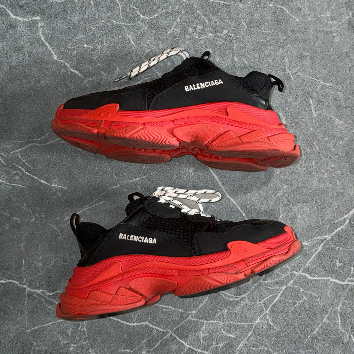 Balenciaga Tripple S Black and Red Sneakers [43]