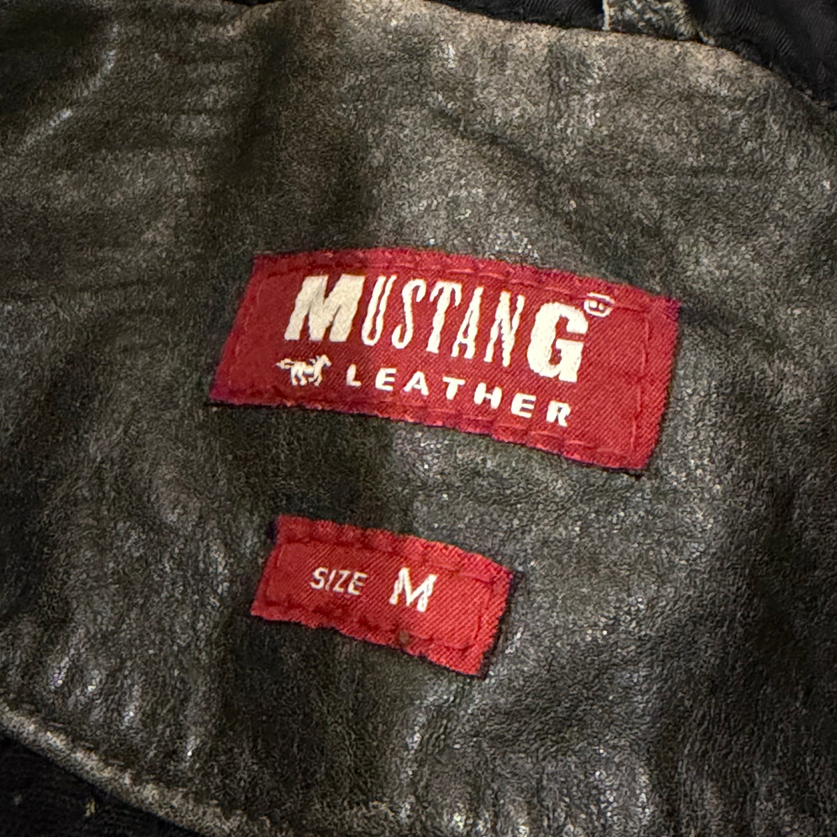 Vintage Mustang Leather Biker Jacket